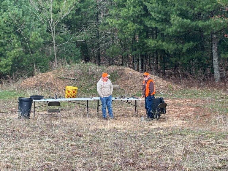 CSYDV volunteers setting up at the outdoor shooting range at the Croton facility