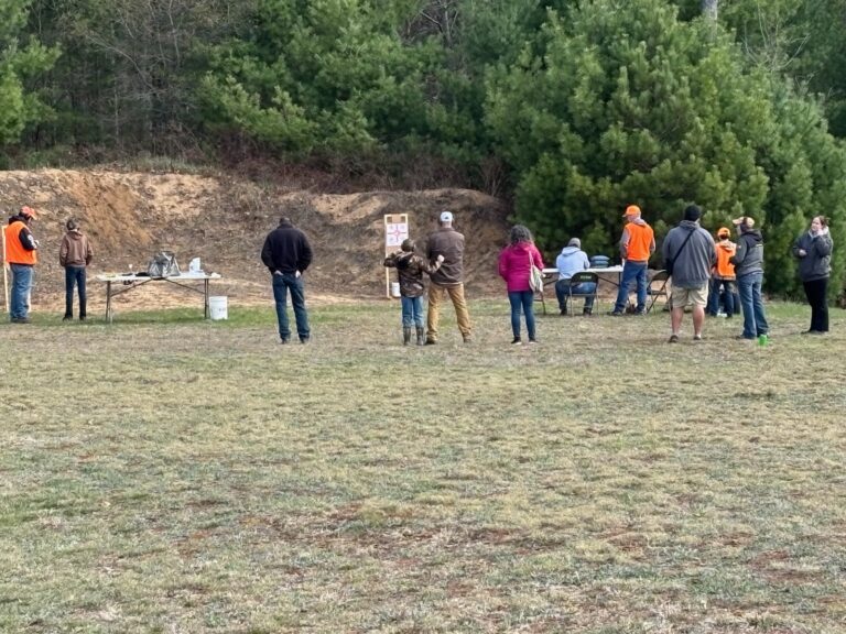 program participants outside at the firing range